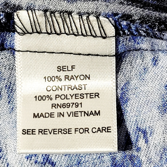 80s VTG Dress Barn Indigo Southwest Beaded Long Sleeve Pop Over Blouse (18/20) - Picture 7 of 11